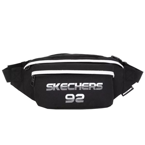 Torebka nerka sportowa dla dorosłych Skechers Downtown Waist Bag pojemność 4 L. Czarne nerki i saszetki Skechers, bez wzorów, z materiału. Za 59,99 zł.