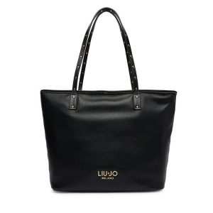 Torebka Liu Jo. Czarne shopper bag Liu Jo, bez wzorów, bez dodatków. Za 599,99 zł.