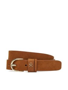 Tommy Hilfiger Pasek Damski Essential Effortless 2.5 AW0AW17762 Brązowy. Brązowe paski TOMMY HILFIGER, bez wzorów, z nubiku. Za 189,99 zł.