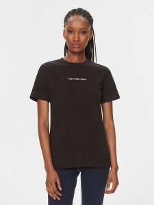 Calvin Klein Jeans T-Shirt J20J221065 Czarny Regular Fit. Czarne t-shirty Calvin Klein Jeans, m, bez wzorów, z bawełny, bez kołnierzyka, bez ramiączek. Za 109,99 zł.