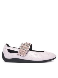 Puma Baleriny Speedcat Ballet Dress-Up II Wns 408266 01 Różowy jasny. Czerwone balerinki Puma, bez wzorów, ze skóry, bez obcasa, bez zapięcia. Za 479,99 zł.