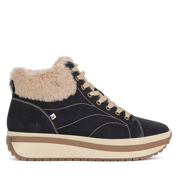 Trzewiki Rieker Revolution Lifestyle. Czarne botki Rieker Revolution Lifestyle, bez wzorów, bez obcasa, na płaskiej podeszwie, bez zapięcia. Za 399,99 zł.