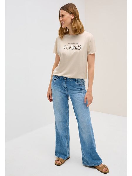 Cecil Koszulka w kolorze beżowym rozmiar: XL. Brązowe bluzki Cecil, xl, bez wzorów, bez kołnierzyka, bez ramiączek. Za 56,93 zł.