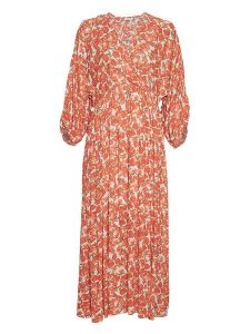 MOSS COPENHAGEN Sukienka "Pietra" w kolorze pomarańczowym rozmiar: XS/S. Pomarańczowe sukienki Moss Copenhagen, s, bez wzorów, bez kołnierzyka, bez ramiączek, maxi. Za 128,25 zł.