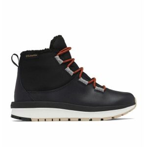 Buty trekkingowe zimowe ocieplane damskie Columbia Autumn Moritza Shorty. Czarne buty trekkingowe Columbia, bez zapięcia. W wyprzedaży za 509,00 zł.