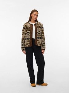 Vero Moda Kurtka pluszowa w kolorze beżowo-brązowym rozmiar: S. Brązowe kurtki Vero Moda, s, bez wzorów, bez kaptura. Za 179,95 zł.
