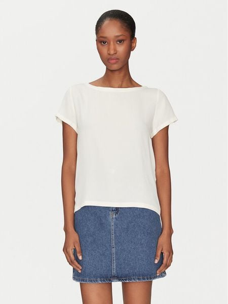 Marella T-Shirt Inn 2515111021 Écru Regular Fit. T-shirty Marella, bez wzorów, z jedwabiu, bez kołnierzyka, bez ramiączek. Za 249,99 zł.