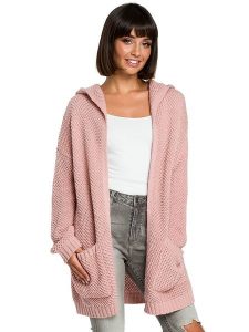 Be Wear Kardigan w kolorze różowym rozmiar: onesize. Różowe kardigany Be Wear, bez wzorów, z wełny, bez ramiączek. Za 175,67 zł.