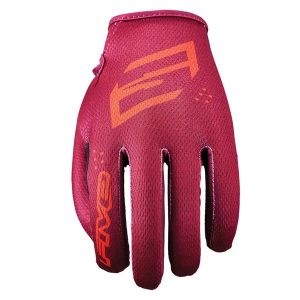 Rękawiczki XR-RIDE - BURGUNDOWE (bordowe) - M/9. Czerwone rękawiczki FIVE GLOVES, bez wzorów, ze skóry. Za 87,00 zł.