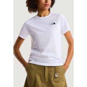 Koszulka crop top Kobieta W EVOLUTION SIMPLE DOME. Białe topy The North Face, bez wzorów, z bawełny, bez kołnierzyka, bez ramiączek. Za 157,55 zł.
