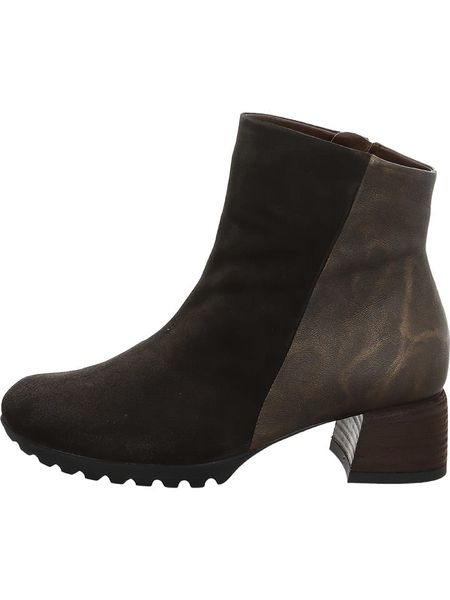 Think! Skórzane botki w kolorze brązowym rozmiar: 36. Brązowe botki Think, bez wzorów, bez obcasa, bez zapięcia. Za 396,24 zł.