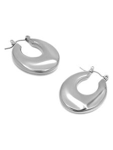 MOODE Kolczyki-kreole "Isaline" rozmiar: onesize. Szare kolczyki MOODE, ze stali. Za 43,99 zł.