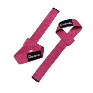 Paski do podnoszenia ciężarów THORN FIT Lifting straps cotton pink. Czerwone paski THORN FIT, bez wzorów, sportowe. Za 24,90 zł.