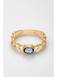 Maison héritage PARIS Złoty pierścionek "Luminita" z topazem rozmiar: 54. Żółte pierścionki Maison héritage PARIS, z topazem, złote. Za 948,99 zł.