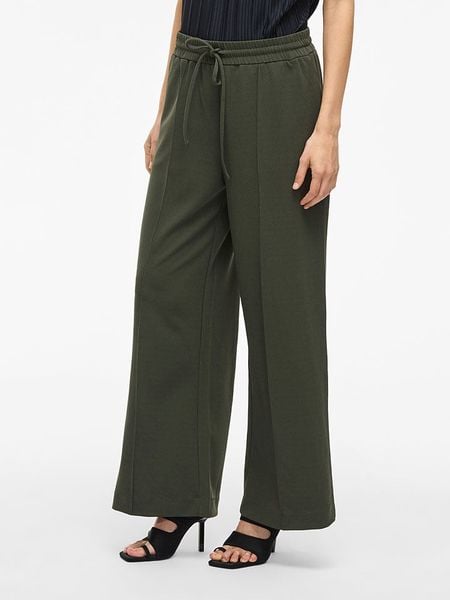 Vila Spodnie dresowe "Viclua" w kolorze ciemnozielonym rozmiar: L. Zielone spodnie dresowe Vila, l, bez wzorów, z dresówki. Za 69,91 zł.