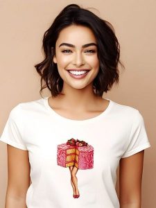 WOOOP Koszulka "Hot Cakes" w kolorze białym rozmiar: XXL. Białe bluzki Wooop, xxl, bez wzorów, z bawełny, bez kołnierzyka, bez ramiączek. Za 56,99 zł.