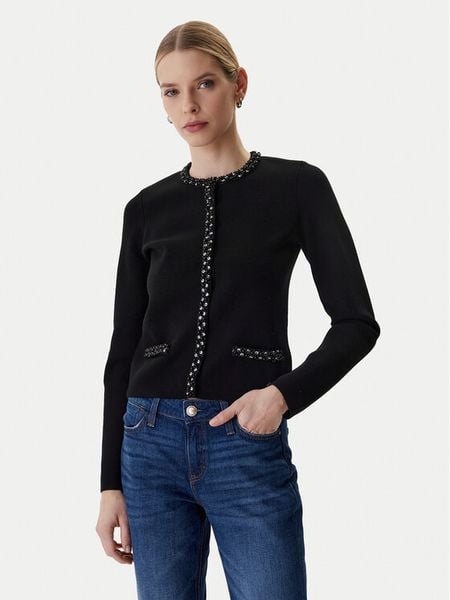 Guess Kardigan W6RR42 Z4422 Czarny Regular Fit. Czarne kardigany Guess, z wiskozy. Za 361,99 zł.