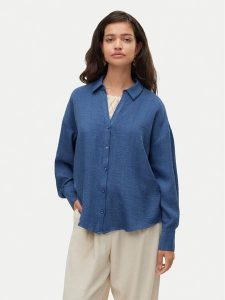 Vero Moda Koszula Melaney 10316389 Granatowy Loose Fit. Niebieskie koszule Vero Moda, m, bez wzorów, z syntetyku, bez kołnierzyka, bez ramiączek. Za 169,99 zł.