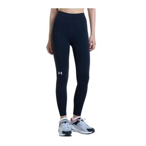 Damskie legginsy bezszwowe Under Armour Train. Czarne legginsy Under Armour, bez wzorów, z materiału, z podwyższonym stanem, długie. Za 316,45 zł.