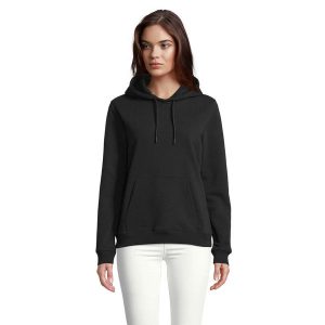 Bluza damska z kapturem Sol's Nicholas. Czarne bluzy SOL'S, s, bez wzorów, z dresówki, z kapturem. Za 231,00 zł.