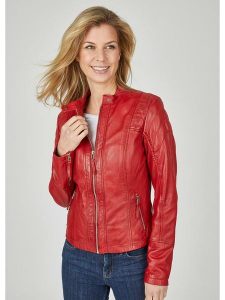 7eleven Skórzana kurtka w kolorze czerwonym rozmiar: 38. Czerwone kurtki 7eleven, bez wzorów, ze skóry, bez kaptura. Za 434,99 zł.