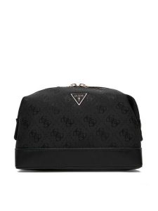 Guess Kosmetyczka PW7580 P6361 Czarny. Czarne torebki klasyczne Guess, z aplikacjami, z materiału, bez dodatków. Za 264,99 zł.