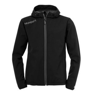 Kurtka softshellowa Uhlsport ESSENTIAL. Czarne kurtki Uhlsport, m, bez wzorów, bez kaptura. W wyprzedaży za 305,50 zł.
