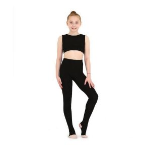 Legginsy do Gimnastyki Artystycznej z półstopą INDIGO. Czarne legginsy INDIGO SPORTS, bez wzorów. Za 96,00 zł.