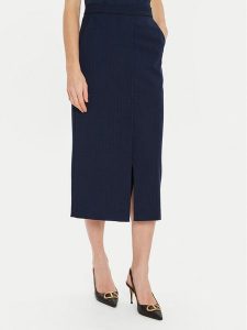 TWINSET Spódnica ołówkowa 242TP2153 Granatowy Regular Fit. Niebieskie spódnice Twinset, bez wzorów, z syntetyku. Za 469,99 zł.