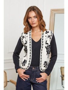 Joséfine Kamizelka "Bretigny" w kolorze kremowym rozmiar: M. Brązowe kamizelki Joséfine, m, bez wzorów, bez kołnierzyka, bez ramiączek, bez kaptura. Za 191,42 zł.