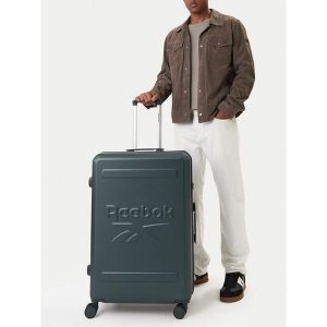 Walizka duża Reebok. Zielone walizki Reebok, bez wzorów, duże. Za 349,99 zł.