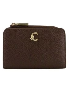 COCCINELLE Skórzany portfel w kolorze brązowym - 13 x 9 cm rozmiar: onesize. Brązowe portfele Coccinelle, bez wzorów, z materiału. Za 383,80 zł.