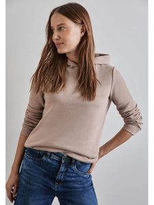 Street One Bluza w kolorze beżowym rozmiar: 42. Brązowe bluzy Street One, bez wzorów, z bawełny, z kapturem. Za 109,78 zł.