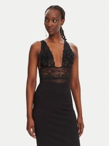 Elisabetta Franchi Body BO03452E2 110 Czarny Regular Fit. Czarne body i gorsety Elisabetta Franchi, bez wzorów, z syntetyku. Za 819,99 zł.