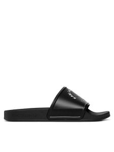 KARL LAGERFELD Klapki KL80908 Czarny. Czarne klapki KARL LAGERFELD, bez wzorów, z tworzywa sztucznego, bez obcasa. Za 379,99 zł.