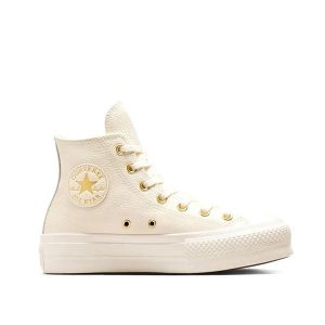 Buty CONVERSE CTAS LIFT HI Biały. Brązowe trampki Converse, bez wzorów, ze skóry, bez zapięcia. Za 449,05 zł.