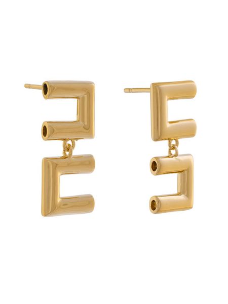 Elisabetta Franchi Kolczyki OR-54A-57E2-V140 Złoty. Żółte kolczyki Elisabetta Franchi, metalowe. Za 378,99 zł.