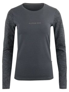 Alpine Pro Koszulka "Opesa" w kolorze antracytowym rozmiar: XXL. Czarne bluzki Alpine Pro, xxl, bez wzorów, bez kołnierzyka, bez ramiączek. Za 97,45 zł.