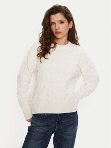 DKNY Sweter P4MSAQ51 Écru Regular Fit. Swetry klasyczne DKNY, m, z wiskozy, bez kołnierzyka. Za 359,99 zł.