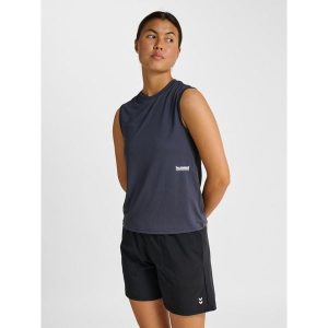 Damski tank top Hummel Pulse. Brązowe topy Hummel, bez wzorów, sportowe, bez kołnierzyka, bez ramiączek. Za 160,50 zł.