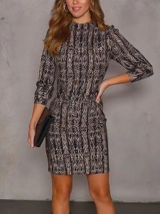 LA Angels Sukienka w kolorze beżowo-czarnym rozmiar: XL. Brązowe sukienki LA Angels, xl, bez wzorów, bez kołnierzyka, bez ramiączek, mini. Za 150,02 zł.