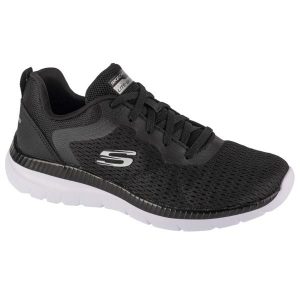 Buty do chodzenia damskie Skechers Dynamight 20. Czarne buty sportowe Skechers, bez wzorów, z materiału, bez zapięcia, trekkingowe. W wyprzedaży za 228,45 zł.