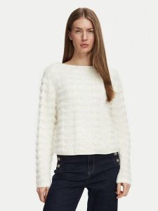 Guess Sweter W6BR59 Z1564 Kremowy Regular Fit. Białe swetry klasyczne Guess, xxl, bez kołnierzyka. Za 434,99 zł.
