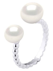 Pearl Addict Srebrny pierścionek z perłami rozmiar: onesize. Szare pierścionki Pearl Addict, z perłą, srebrne. Za 208,99 zł.