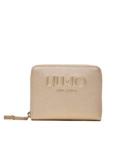 Liu Jo Portfel Ecs M Zip Around AF5156 E0087 Złoty. Żółte portfele Liu Jo, bez wzorów, ze skóry. Za 269,99 zł.