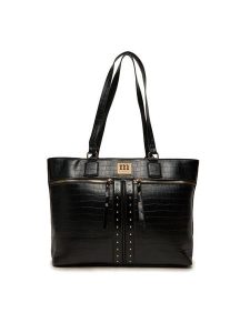 Monnari Torebka TORIMP0-24Z-BAG5950-KM20D000-R00 Czarny. Czarne shopper bag Monnari, bez wzorów, ze skóry, bez dodatków. Za 129,99 zł.