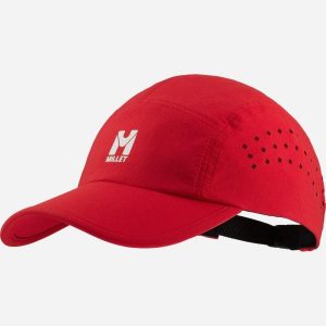 Czapka z daszkiem Millet Chamonix 5 Panel Cap Czerwony Active Fit. Czerwone czapki Millet, bez wzorów, z tkaniny. Za 135,00 zł.
