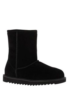 NICEBAY Skórzane botki zimowe "Stour Waterproof" w kolorze czarnym rozmiar: 40. Czarne botki NICEBAY, na zimę, bez wzorów, z materiału, bez obcasa, bez zapięcia. Za 241,56 zł.