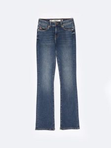 Jeansy damskie granatowe Adela Bootcut 536. Niebieskie jeansy Big Star, bez wzorów, z denimu, z podwyższonym stanem. Za 299,99 zł.
