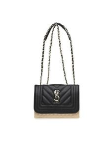 Steve Madden Torebka Bcala Crossbody SM13000617-02002-BOB Czarny. Czarne torebki klasyczne Steve Madden, bez wzorów, ze skóry, bez dodatków. Za 689,99 zł.